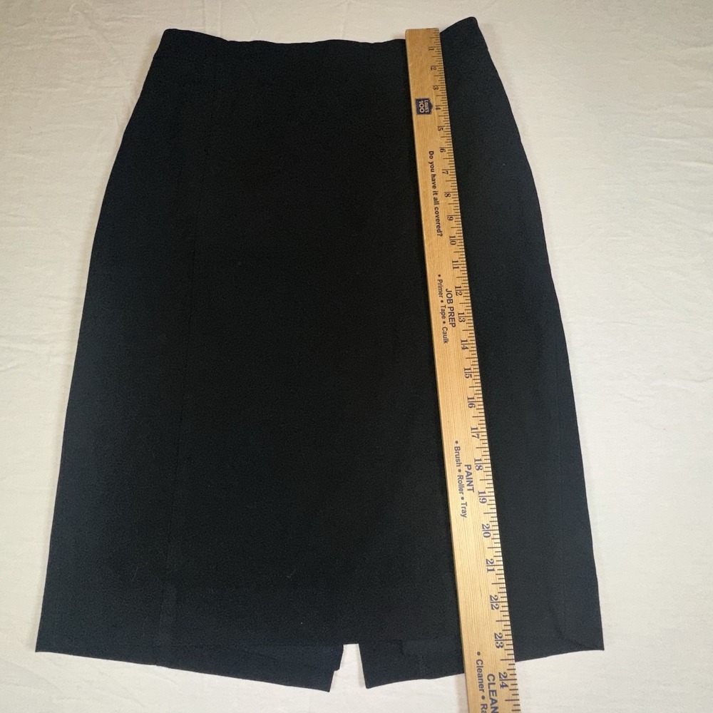 Ann Taylor Pencil Skirt Lined Size 2 Career Business High Rise Knee Length Black - Picture 8 of 9